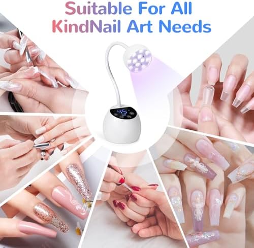 LIORA UV LED Nail Lamp - Gooseneck Nail Light, Cordless 24W USB Rechargeable Nail Dryer with 4 Timers & Smart Sensor, Fast Curing Gel Polish Light for Salon, Home DIY