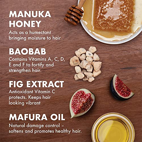 SheaMoisture Hair Mask Moisturizer, Manuka Honey & Mafura Oil, Intensive Hydration Hair Masque, Curly Hair Products, Coconut Oil, Organic Shea Butter, African Rock Fig & Baobab Oil (2 Pack-12 Oz Ea)