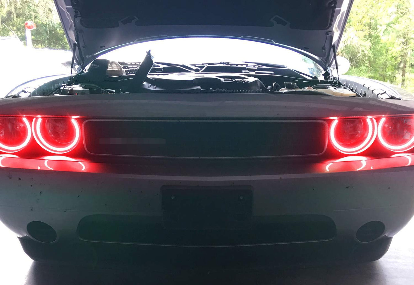 iJDMTOY 180-LED RGB Multi-Color LED Angel Eyes Halo Rings Compatible With 2008-2014 Dodge Challenger w/Wireless Remote Control