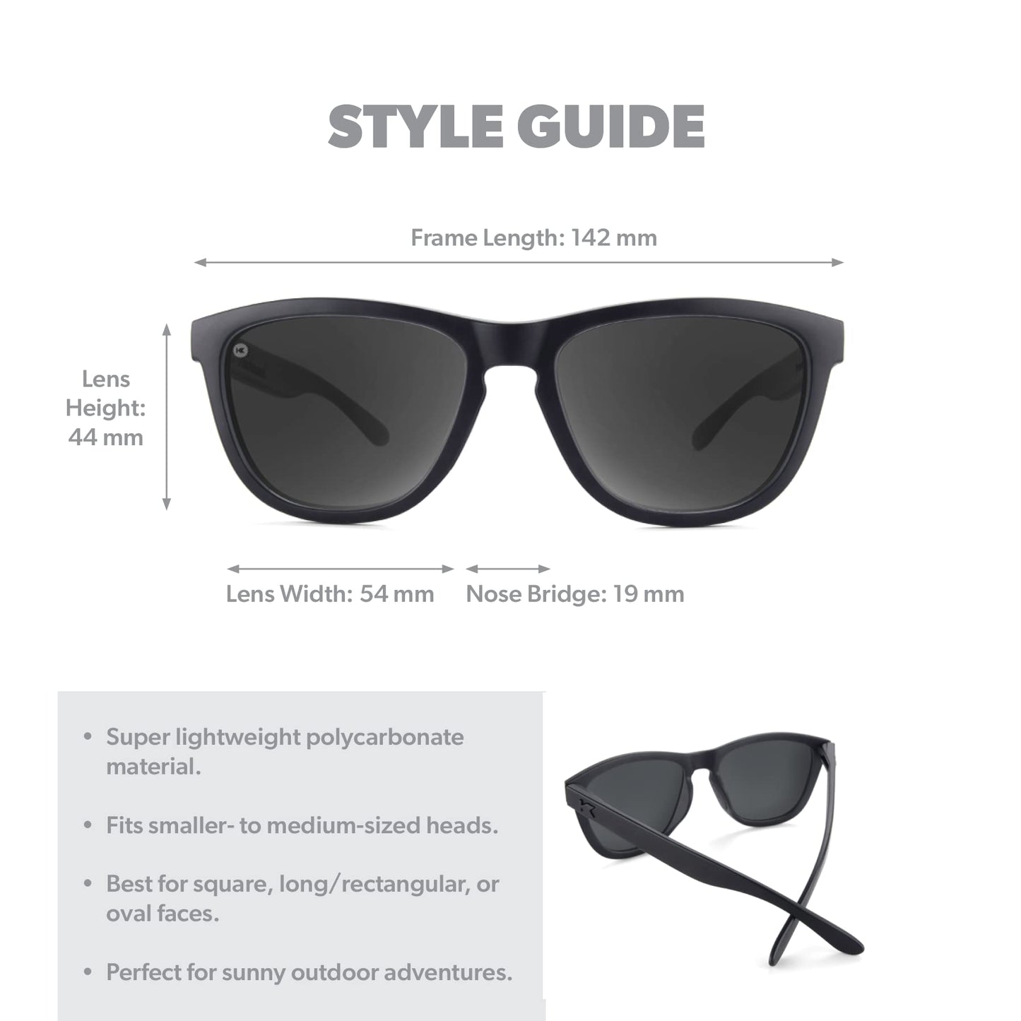 Knockaround Premiums Sport - Polarized Sunglasses For Running & Fitness (Matte Black on Black Frame/Polarized Black Lenses)