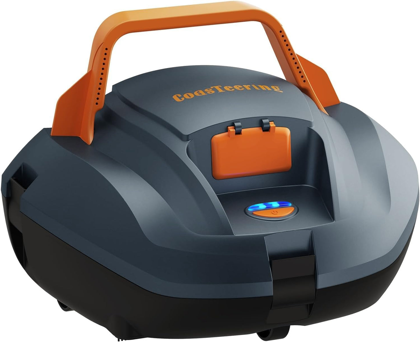 Coasteering Robotic Pool Cleaner, Cordless Pool Vacuum Robot with 100 Mins Runtime, Fast Charging, Powerful Suction, Self-Parking, Ideal for Above Ground Pools up to 850 Sq.ft, Blue Grey