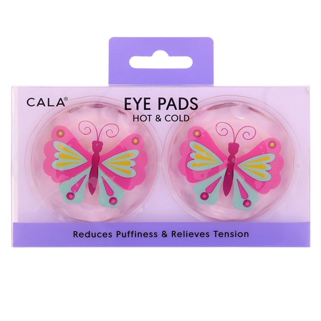 Cala Eye Pads Hot & Cold - Reduces Puffiness & Relieves Tension (Purple Butterfly)