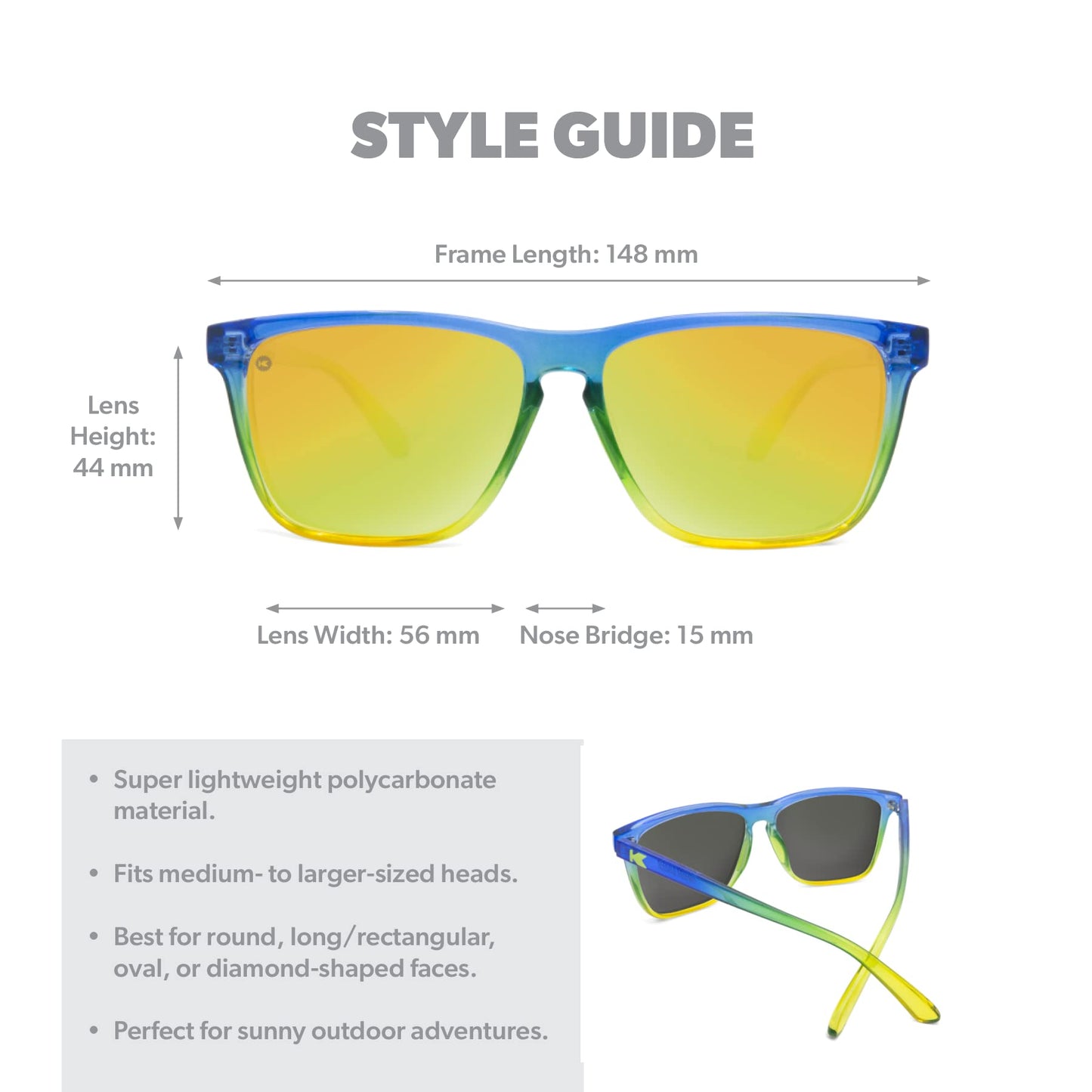 Knockaround Fast Lanes Sport - Polarized Running Sunglasses for Women & Men - Impact Resistant Lenses & Full UV400 Protection, Cool Runnings