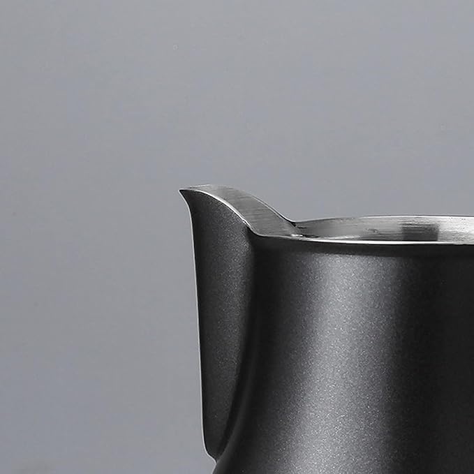 Easyworkz Stainless Steel Espresso Cup 2pcs Set Double Wall 2.5 oz, Bundled Espresso Steaming Pitcher Stainless Steel 15 oz Coffee Frothing Picther Milk Jug Cappuccino Latte Art Cup