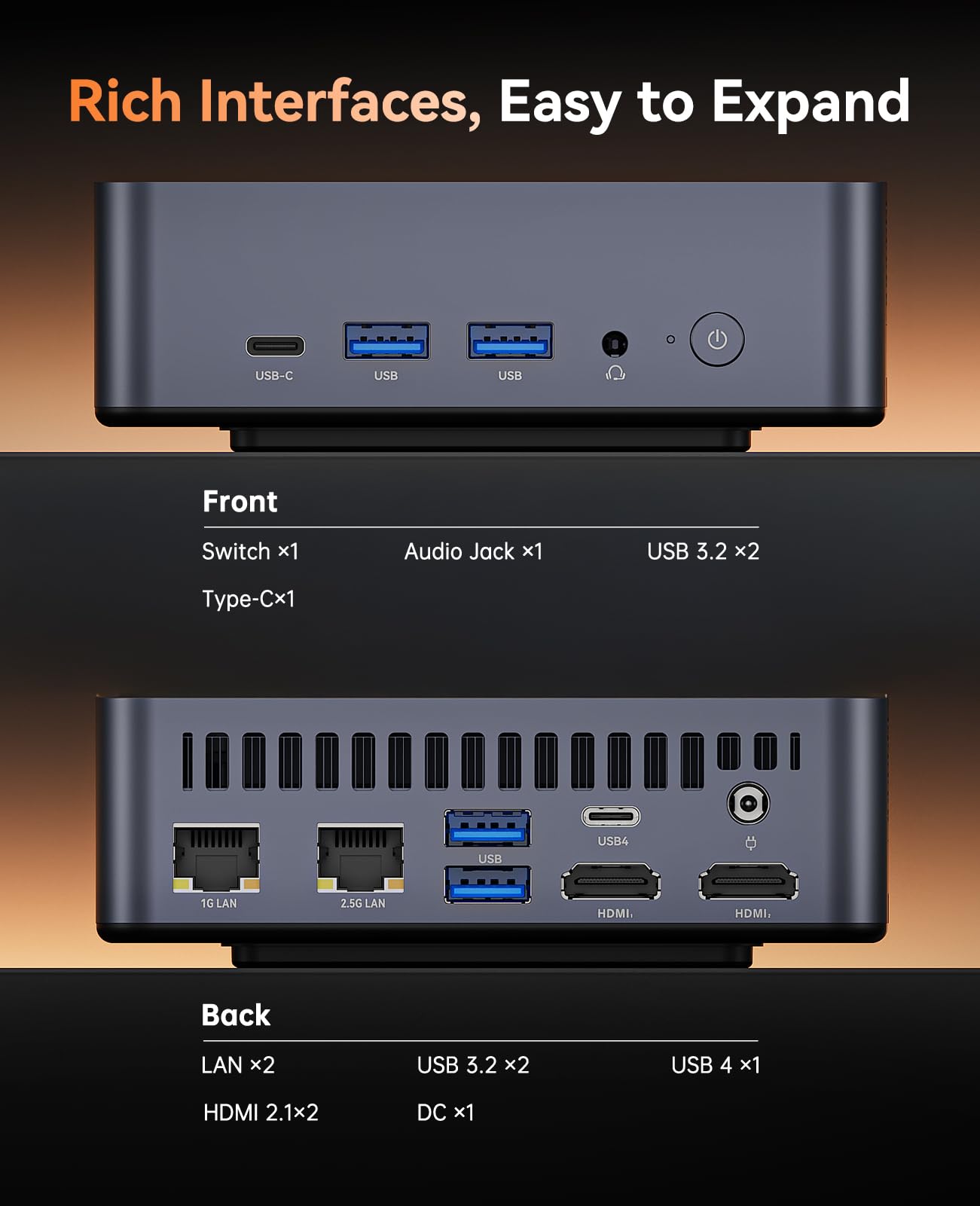KAMRUI AM21 Mini Gaming PC Ryzen 9 6900HX (Up to 4.9Ghz), Mini Desktop Computer, 16GB DDR5 4800 MHz 512GB SSD, Dual LAN, Dual NVMe PCIe 4.0 SSD Slots, WiFi 6, BT5.2, 4K@60Hz ,Business, Office, Home
