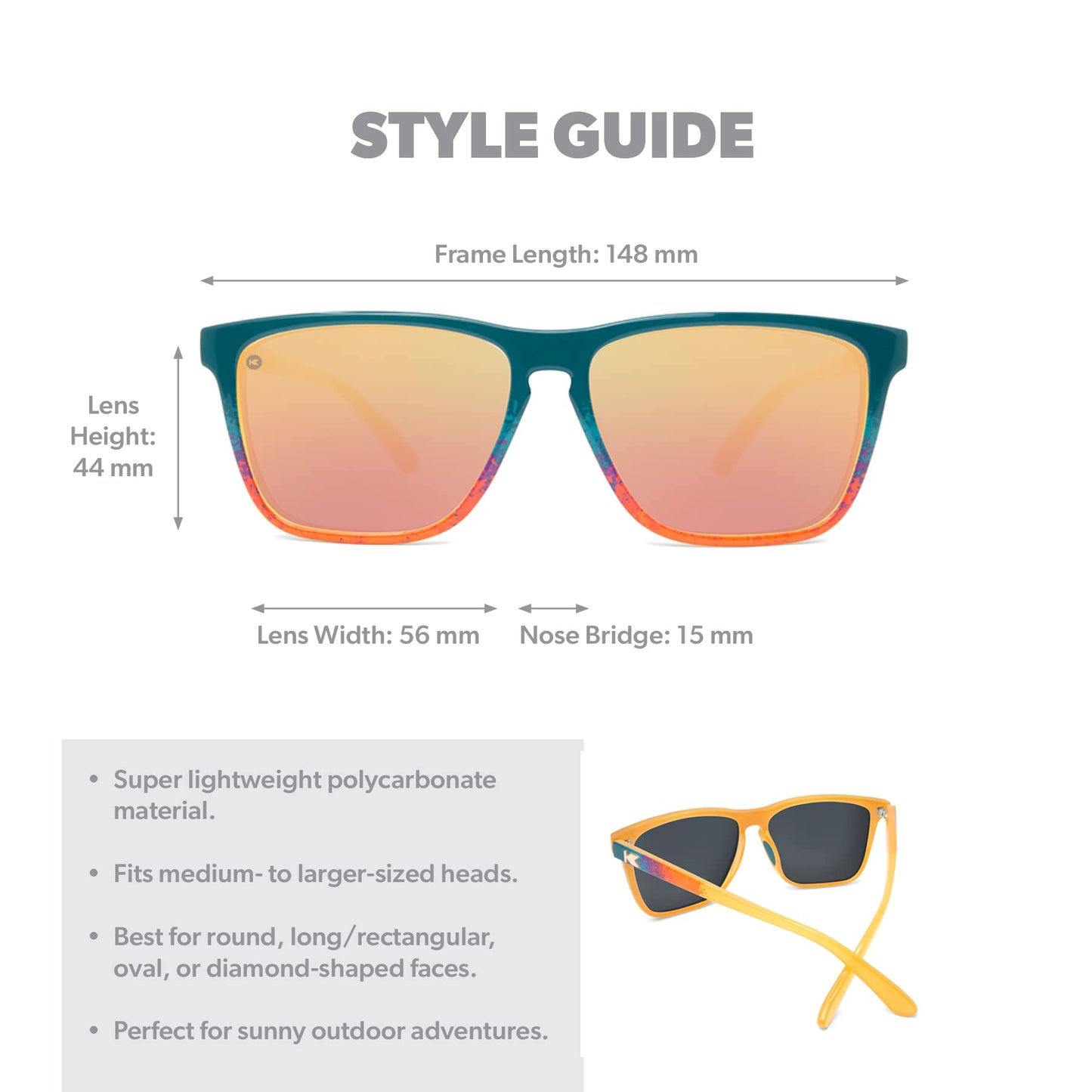 Knockaround Fast Lanes Sport - Polarized Running Sunglasses for Women & Men - Impact Resistant Lenses & Full UV400 Protection, Desert