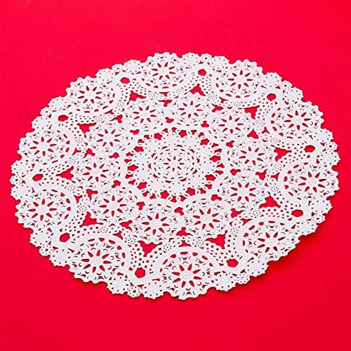 Juvale 300 Pack Round Paper Lace Doilies - 10 Inch Round Doiley Disposable Placemats for Crafts & Weddings - White Doilies - Paper Placemats
