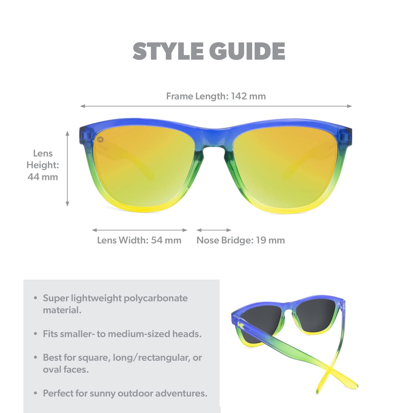 Knockaround Premiums Sport - Polarized Running Sunglasses for Women & Men - Impact Resistant Lenses & Full UV400 Protection, Cool Runnings