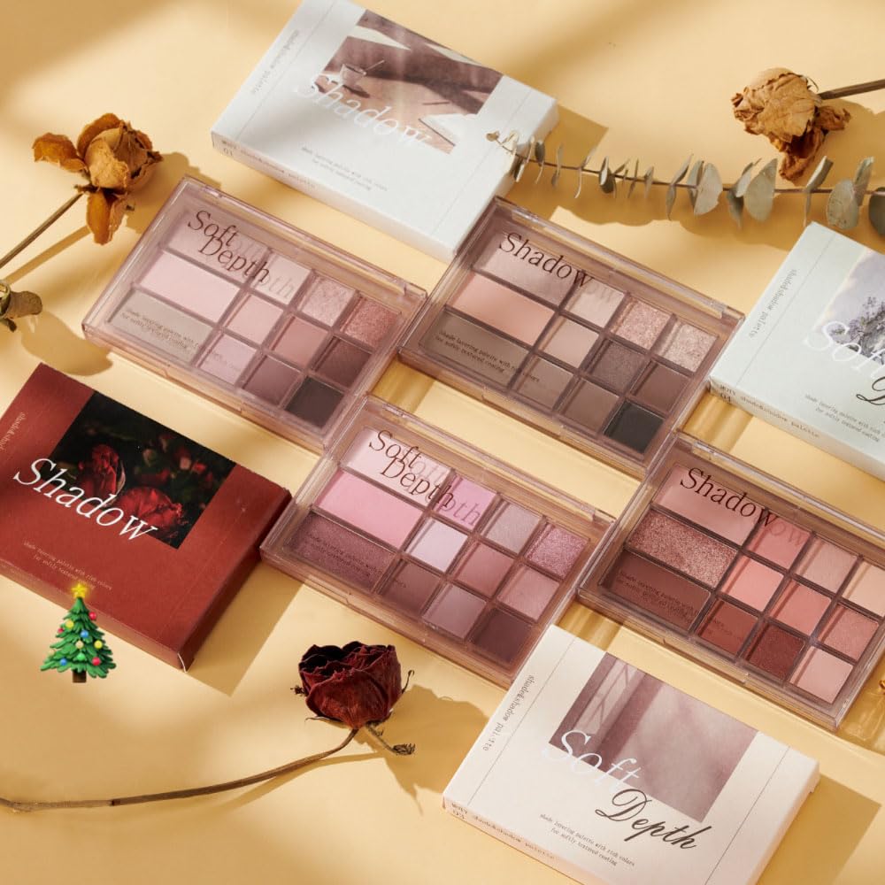 12 Colors Nude Brown Pink Matte Shimmer Eyeshadow Palette for Eye Makeup,High Pigmented Tan Purple Eye Shadow Primers Powder Palet de sombras de ojos