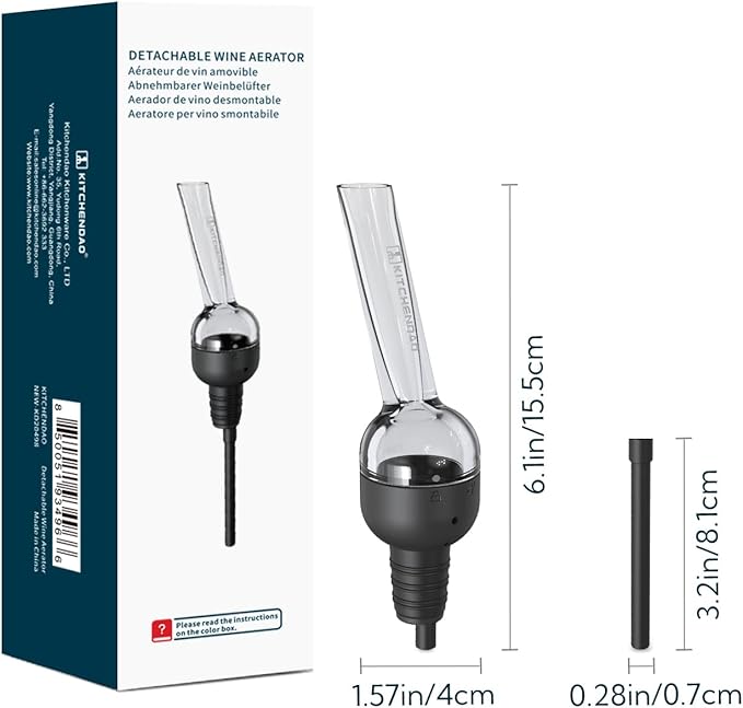 KITCHENDAO Wine Saver Pump and Detachable Wine Aerator