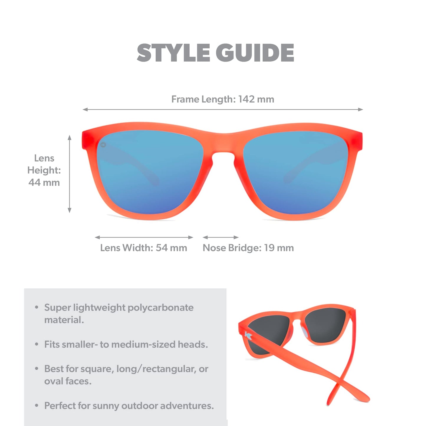 Knockaround Premiums Sport - Polarized Running Sunglasses for Women & Men - Impact Resistant Lenses & Full UV400 Protection, Fruit Punch Red/Aqua
