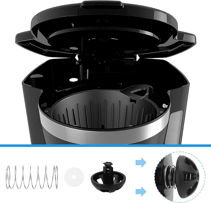 Coffee Machine Brewing Basket Bottom Spring Loaded Stopper Kits Fits For Black+Decker Mr. Coffee Hamilton Parts Number 990117900 990237500 Coffee Machine Accessory 2 Pack
