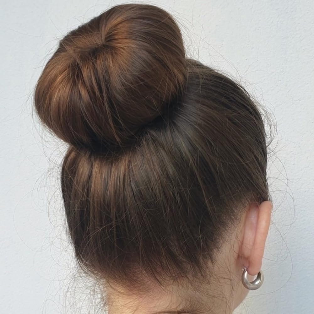 10 PCS Hair Bun Maker for Women Lazy Hair Curler Bun Clips Easy Magic Snap Roll Sponge Bun Donut Hair Maker for Women With Hair Ties (White)