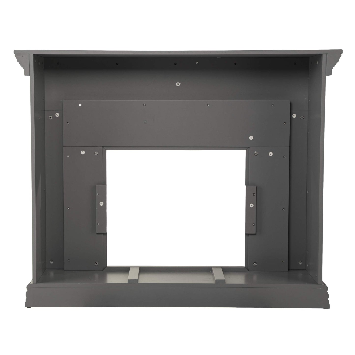SEI Furniture Dakesbury Faux Stacked Stone 50" Electric Fireplace, Gray
