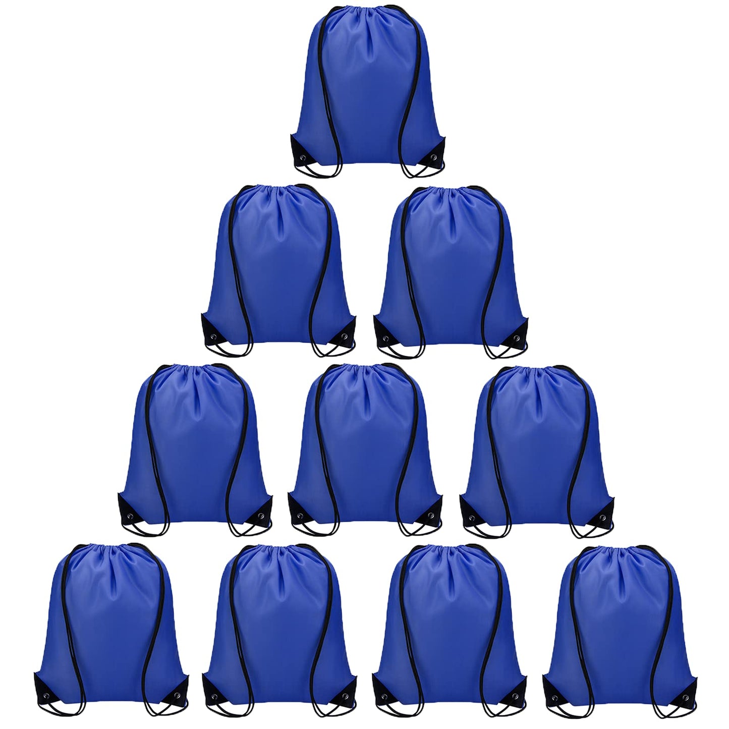 Vorspack Drawstring Backpacks Bulk 10 Pieces String Bags Customized Bags for Party Gym Sport Trip - Blue