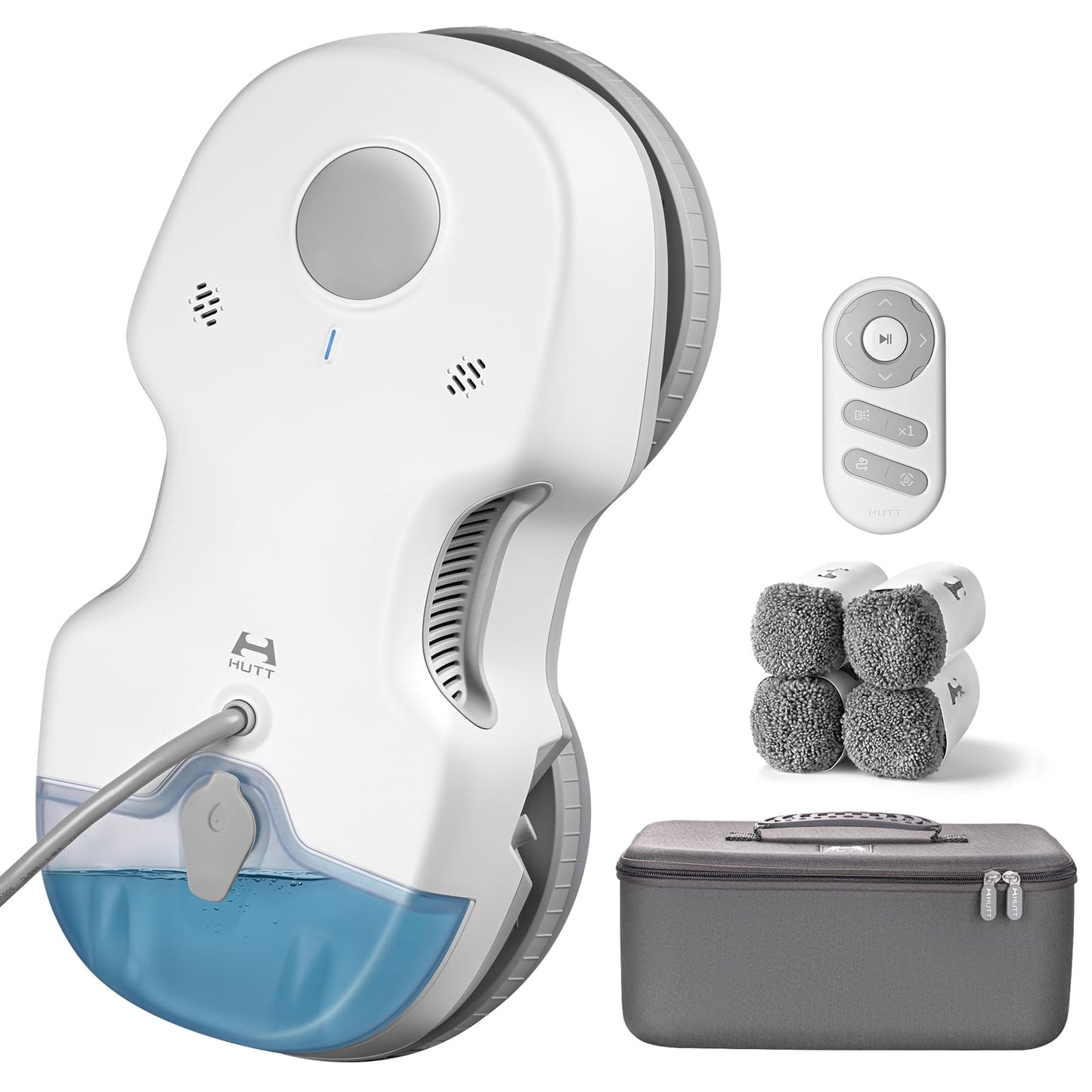 HUTT S7 Window Cleaning Robot, 5500Pa Suction, 3D Floating Chassis, HydroJet Water Spray 80ml Tank, Multiple Safety Systems, SLAM 4.0 Navigation, 8 x Cloths, All-in-One Storage Box