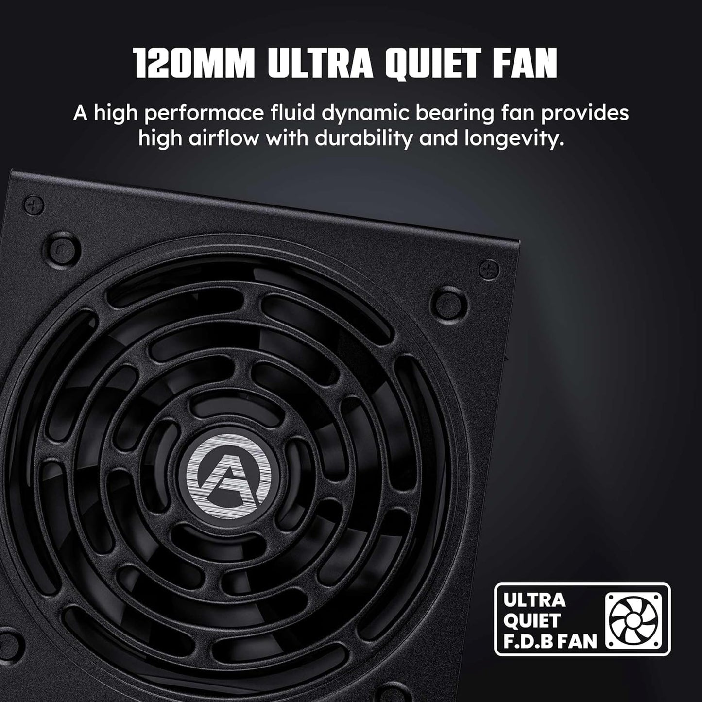 ARESGAME AGT Series 1000W Power Supply, 80+ Gold Certified, Fully Modular, FDB Fan, Compact 140mm Size, 10 Year Warranty, ATX Gaming Power Supply