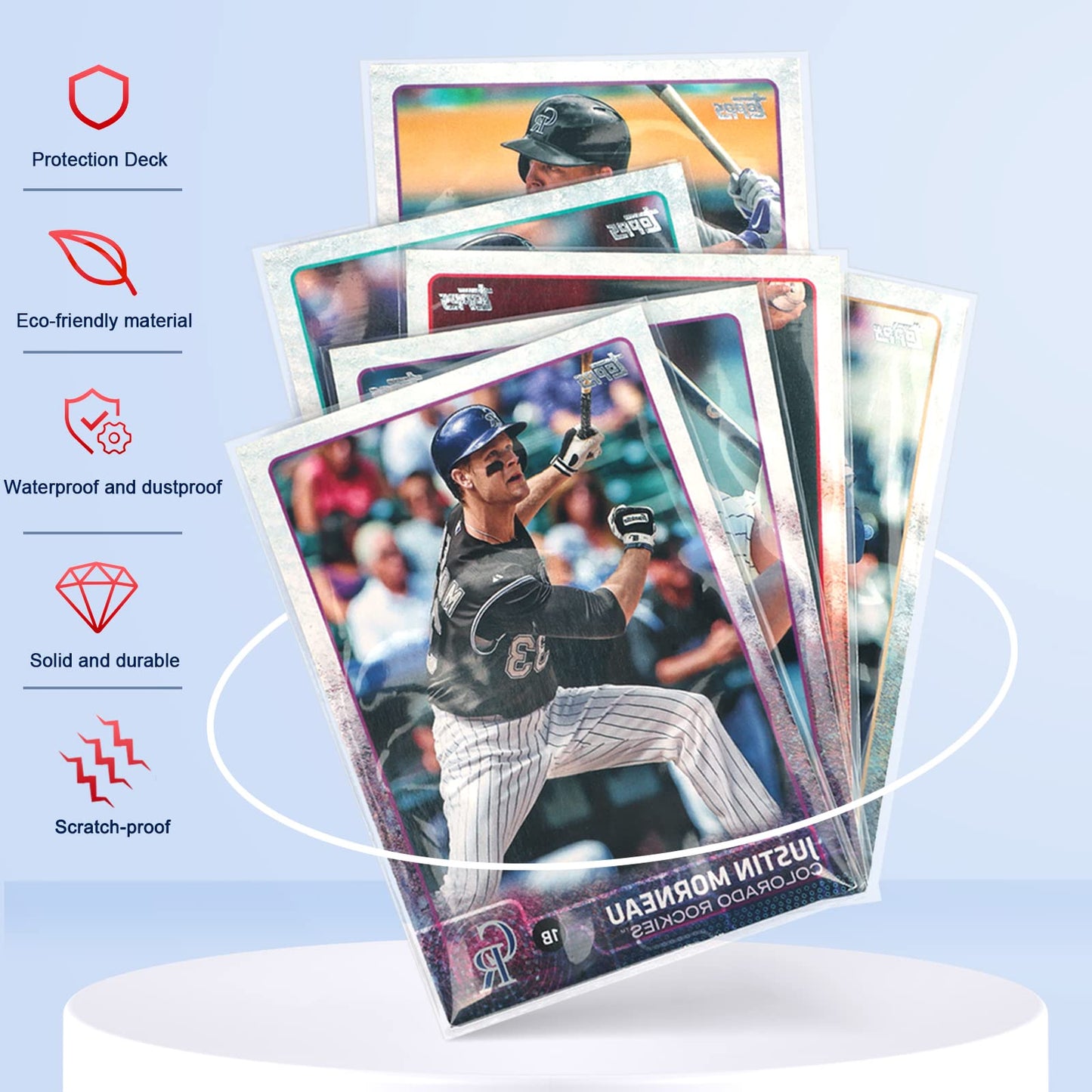 1200 Counts Card Sleeves Toploaders for Trading Card, Soft Clear Card Protective Sleeves Deck Card Protectors Fit for Baseball Cards, Sports Cards, MTG, Yugioh Card Game Card Standard Cards