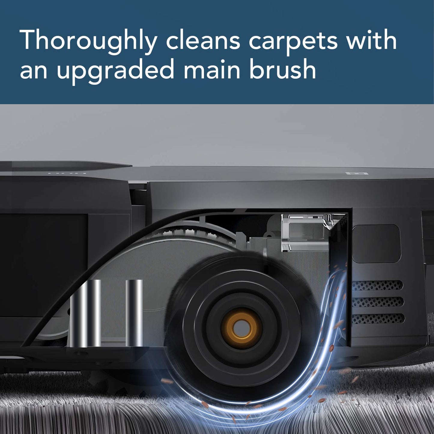 ECOVACS DEEBOT 711S Robot Vacuum Cleaner with Smart Navi 2.0 Visual Mapping, Max Power Suction, Up to 130 Min Runtime, Hard Floors & Carpets, Pet Hair, App Controls, Self-Charging, Quiet, Black