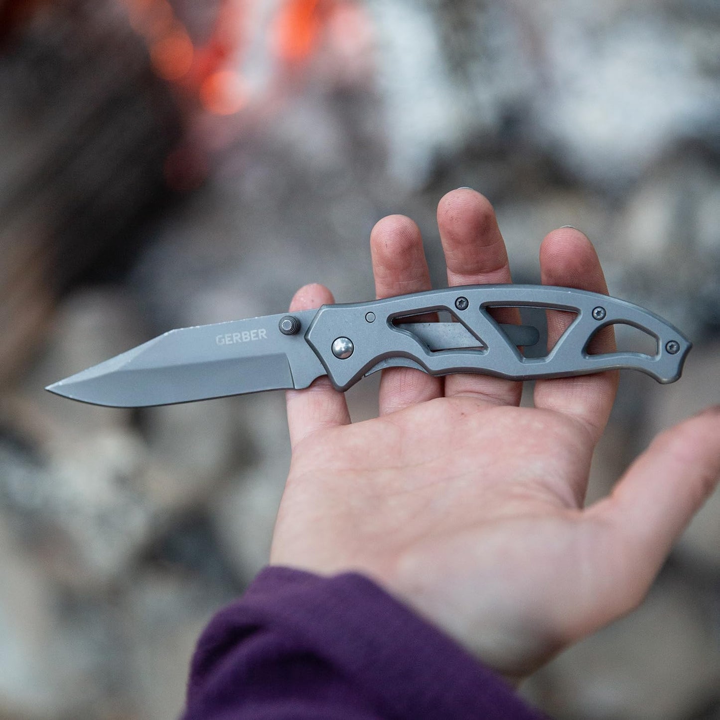 Gerber Gear Paraframe EDC Folding Pocket Knife with Safety Lock for Everyday Carry, Gifts for Men