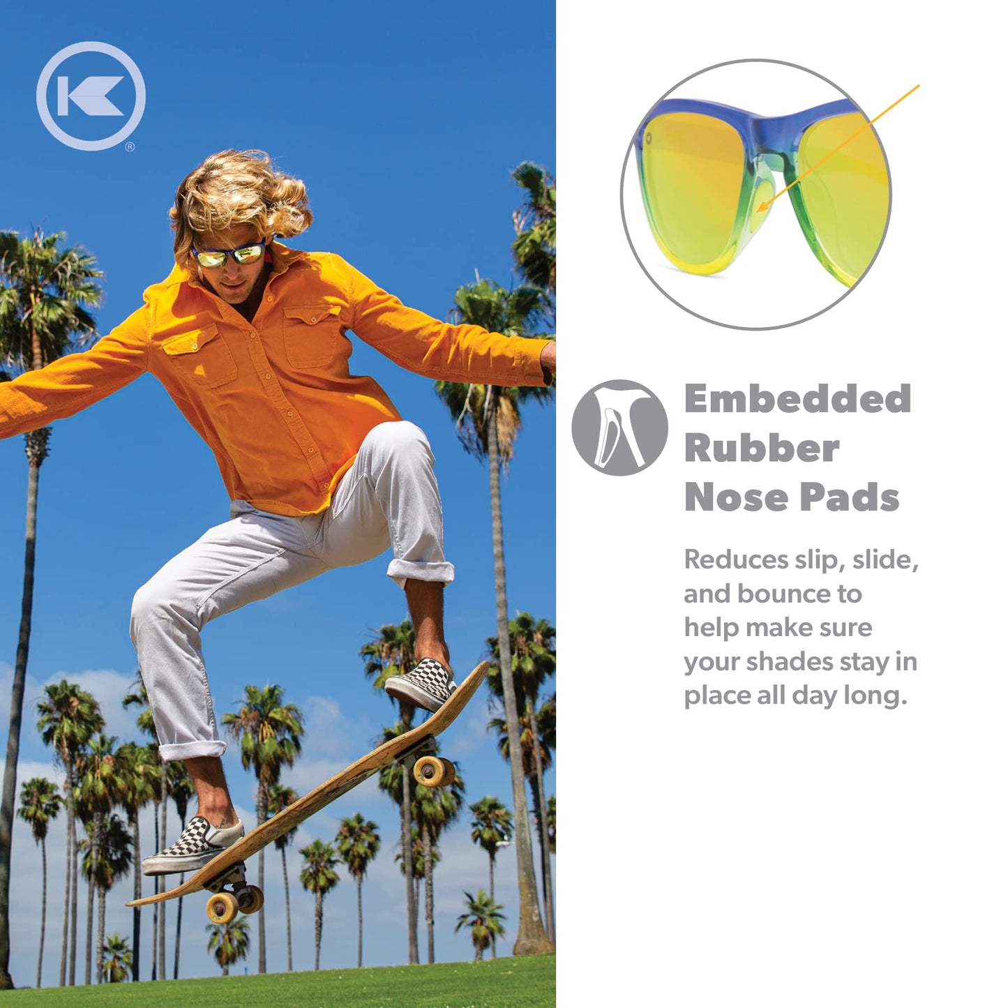 Knockaround Premiums Sport - Polarized Running Sunglasses for Women & Men - Impact Resistant Lenses & Full UV400 Protection, Cool Runnings