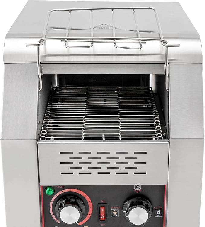 Commercial Toaster 150 Slices/Hour 1300W Heavy Duty Stainless Steel Commercial Electric Conveyor Toaster Oven with Three Baking Modes for Home Restaurants Bakery Use