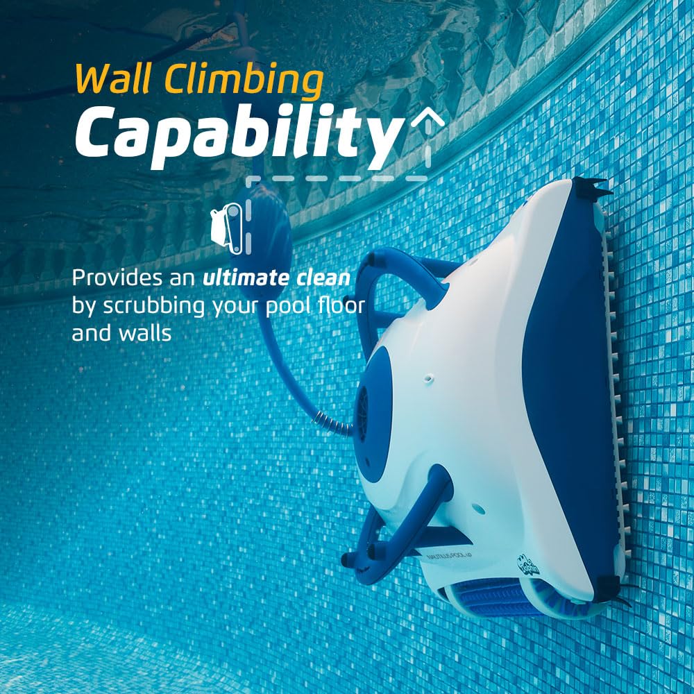 Dolphin Nautilus Pool Up Automatic Robotic Pool Vacuum Cleaner, Floor and Walls Scrubber Brush, Ideal for Above/In-Ground Pools Up to 26 FT in Length