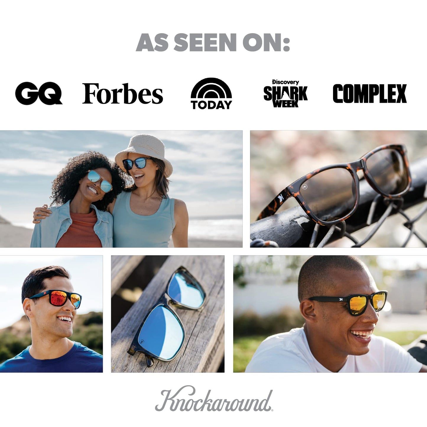 Knockaround Premiums Sport - Polarized Running Sunglasses for Women & Men - Impact Resistant Lenses & Full UV400 Protection, Neptune/Lilac
