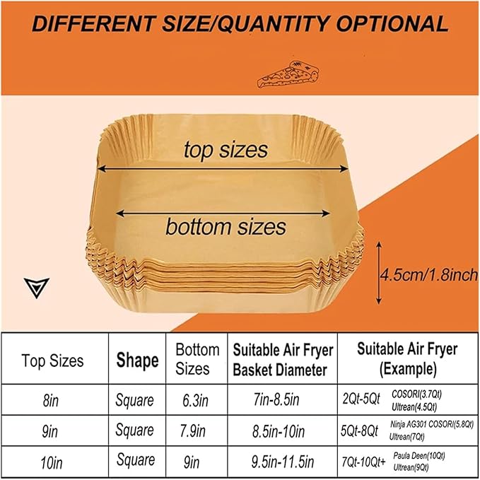 Large Air Fryer Disposable Paper Liners Nonstick 23cm Oven Airfryer Parchment Baking Paper ,Compatible For Ninja,Compatible For COSORI ,Grill Cooking Basket(23cm round,150 Pcs)