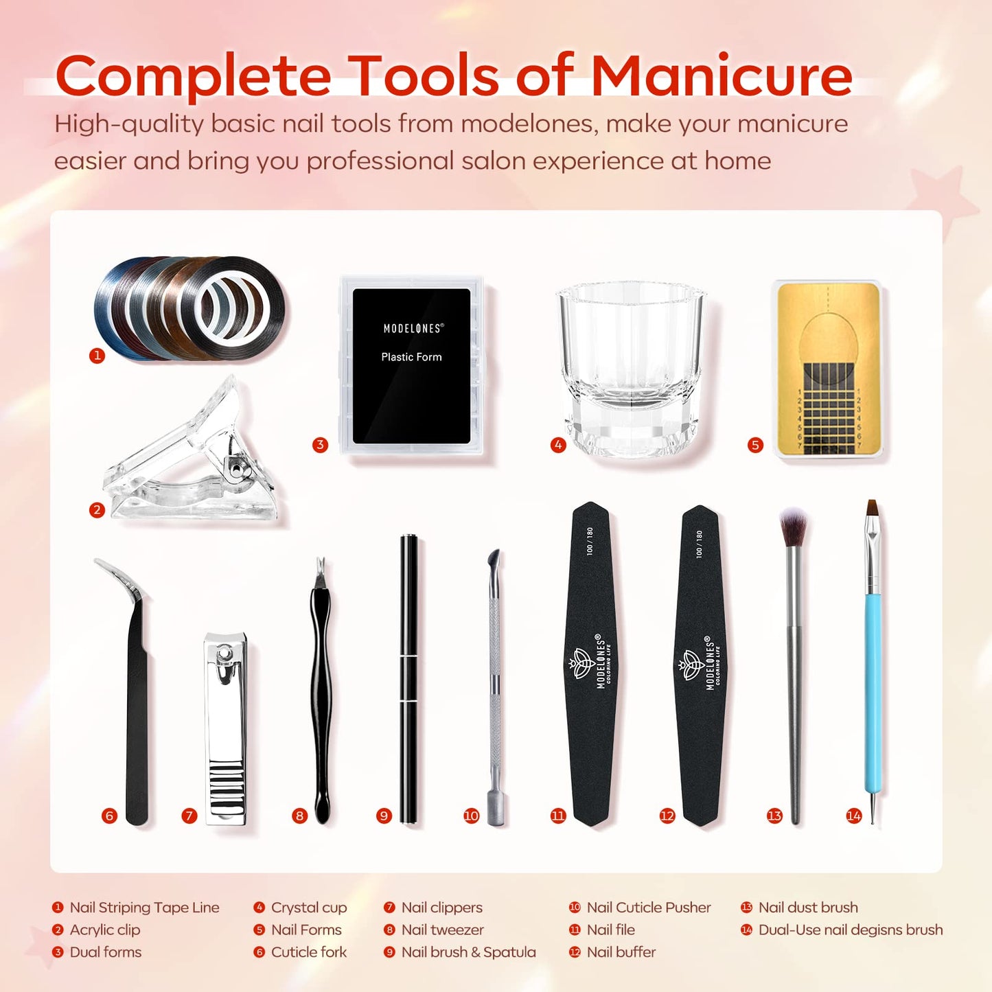 Modelones Poly Nail Gel Kit with 48W U V/LED Lamp 8 Fall Colors Clear Orange Pink Brown Glitter Extension Builder Gel Complete Art Tools Manicure Professional Starter Supplies DIY at Home