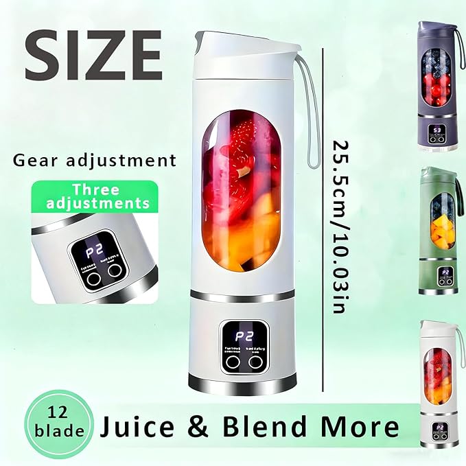 Digital Multimode Juicer Blender - Smart Led Display, Portable Usb Personal Electric Blender, Juicer Shakes And Smoothies Blender For Smoothies Liquid Diet, Shakes, Leak Proof Design (1PC-A)