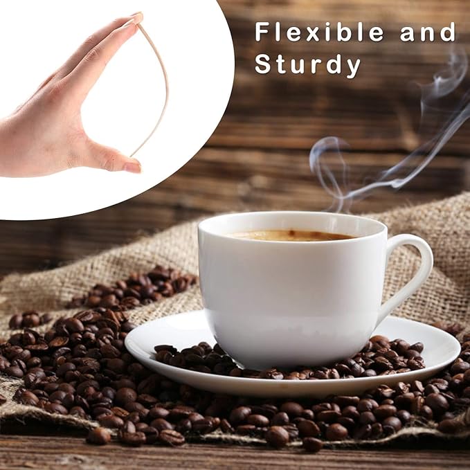 Wooden Coffee Stirrers 5.5" Coffee Stir Sticks 1000 Pcs, Natural Birch Round End Thick Birch Wood Eco-Friendly, Suitable for Coffee, Cocktail and Hot Drinks