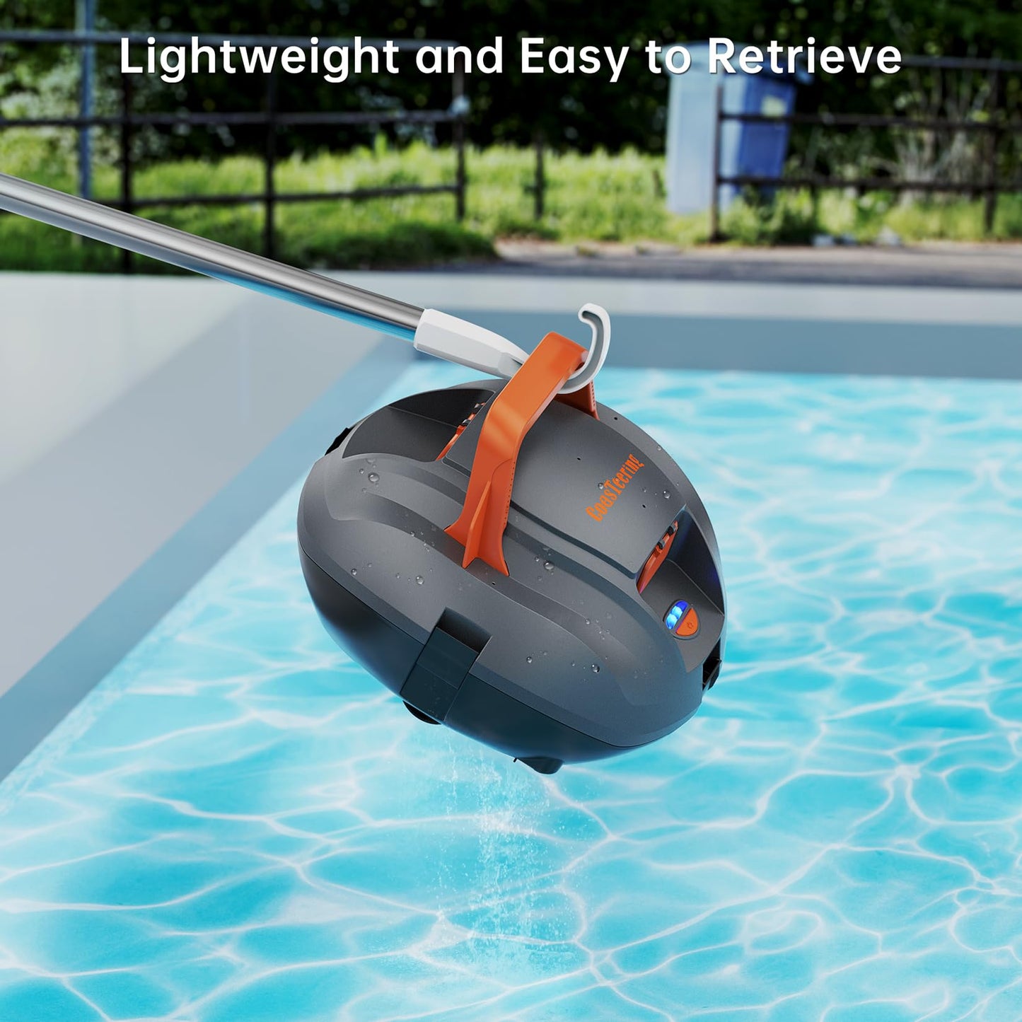 CoasTeering Pool Vacuum Robot with Brushes (2 Pack), Cordless Robotic Pool Cleaner with 100 Mins Runtime, Powerful Suction, Fast Charging, Self-Parking, Ideal for Above Ground Pools
