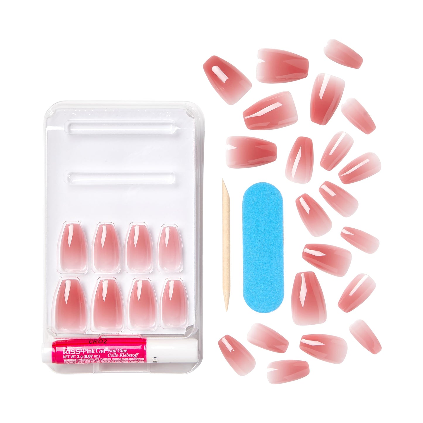 KISS Bare But Better TruNude Fake Nails Nude Nail Shades Manicure Set, 'Nude Nude', 28 Chip Proof, Smudge Proof Glue-On Nails