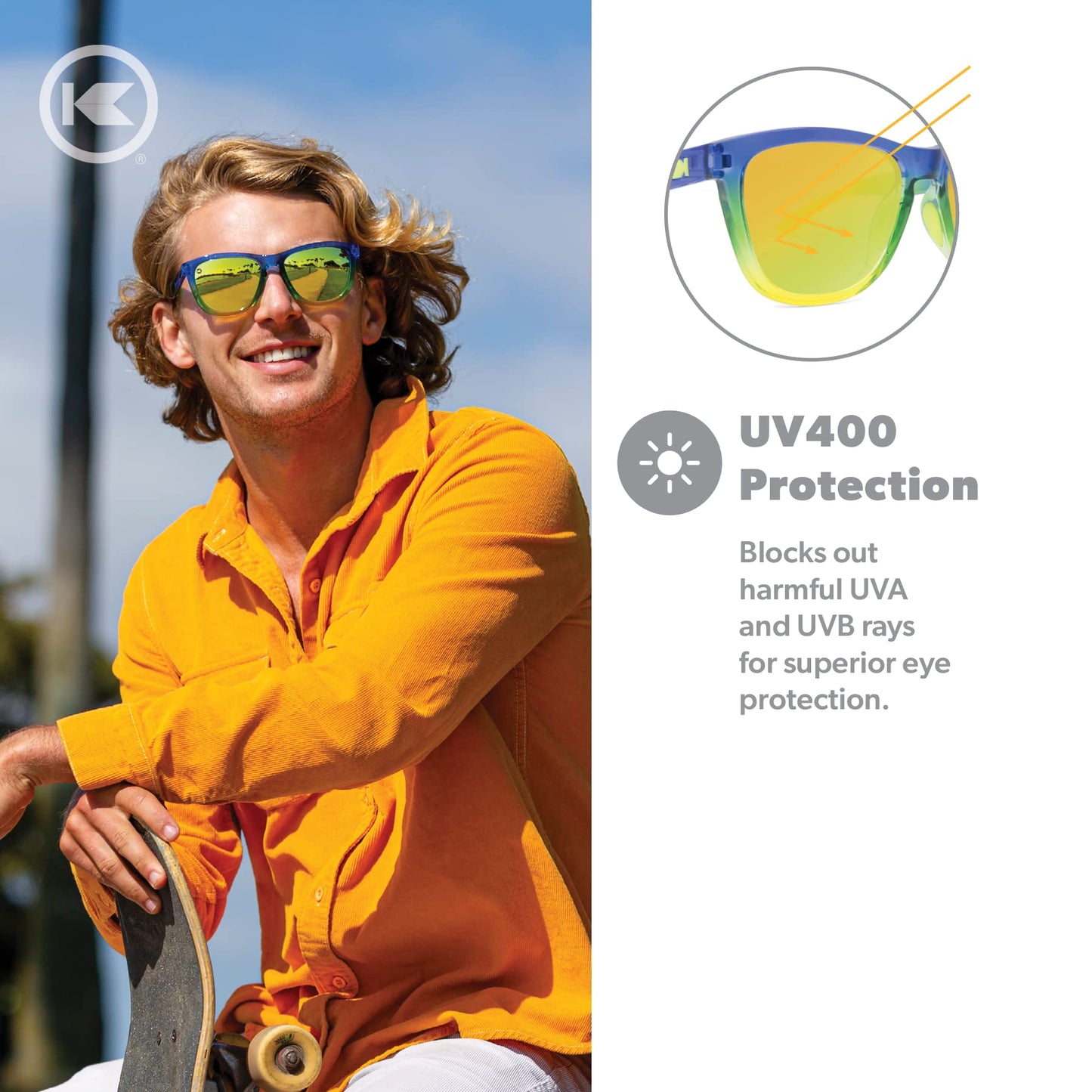 Knockaround Premiums Sport - Polarized Running Sunglasses for Women & Men - Impact Resistant Lenses & Full UV400 Protection, Cool Runnings