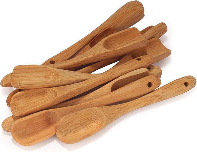 BambooMN - 3.1" Small Solid Bamboo Deep Scoop, 100pcs