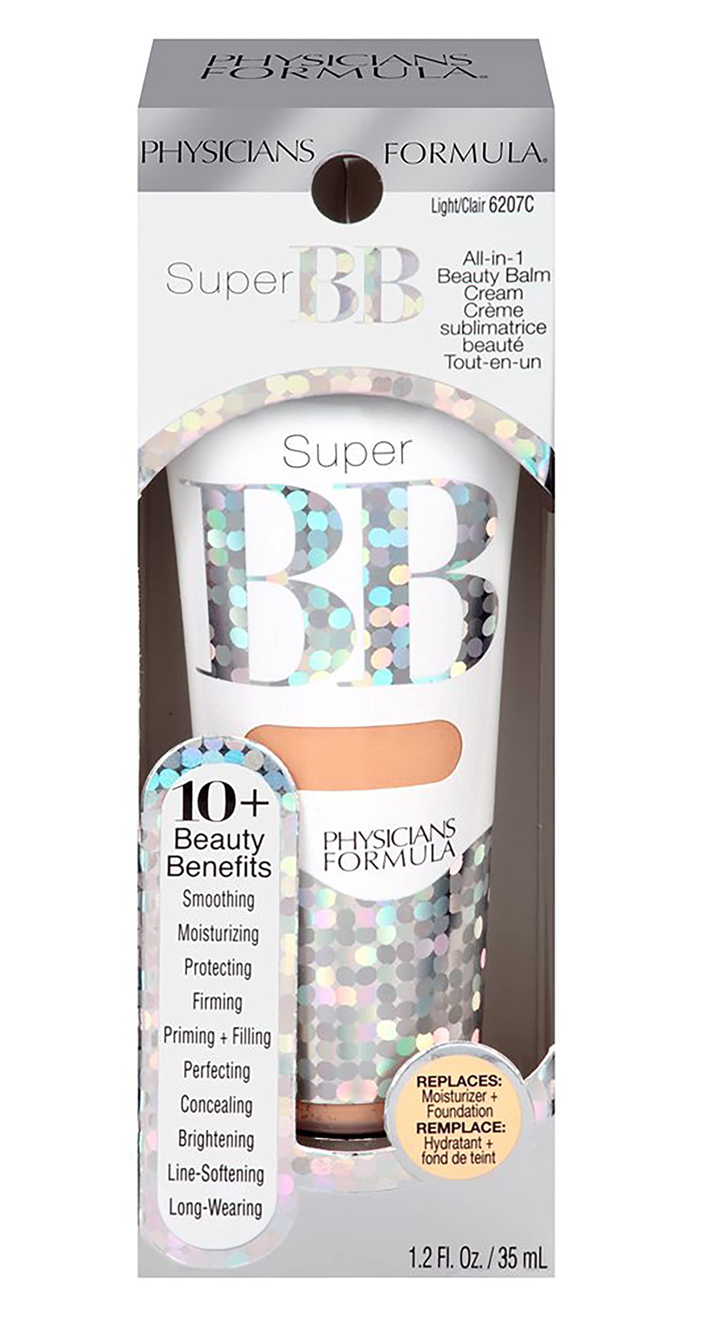 Physicians Formula Setting Powder Palette Multi-Colored Pressed Finishing Powder Translucent & Super BB Cream All in 1 Beauty Balm Foundation Cream SPF 30, Light