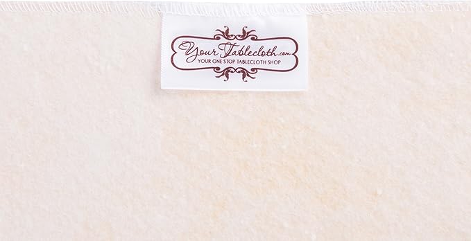 Yourtablecloth Heavy Duty Vinyl Round Fitted Tablecloth (Table Cover) with Flannel Backing Vibrant Colors Elasticized Tablecloth Great for Indoor and Outdoor Dining and Playing Cards 36” White
