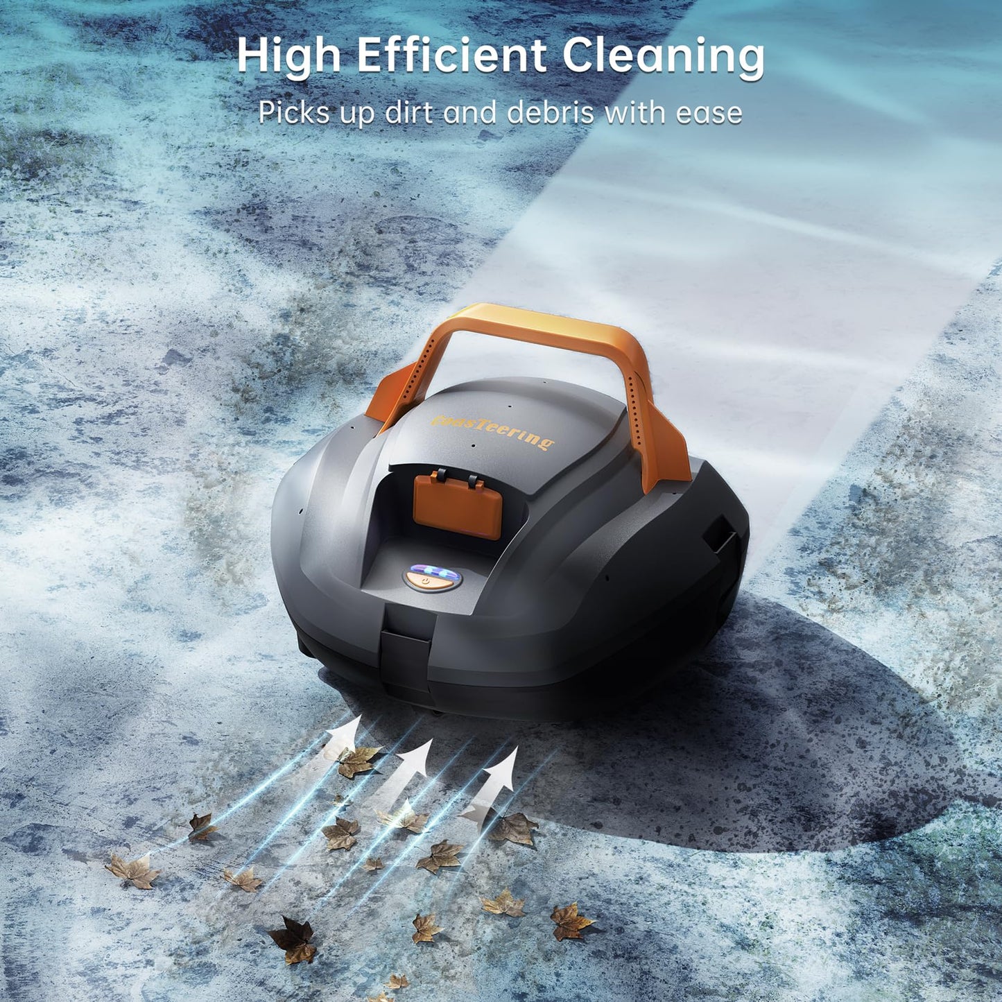 CoasTeering Pool Vacuum Robot with Brushes (2 Pack), Cordless Robotic Pool Cleaner with 100 Mins Runtime, Powerful Suction, Fast Charging, Self-Parking, Ideal for Above Ground Pools