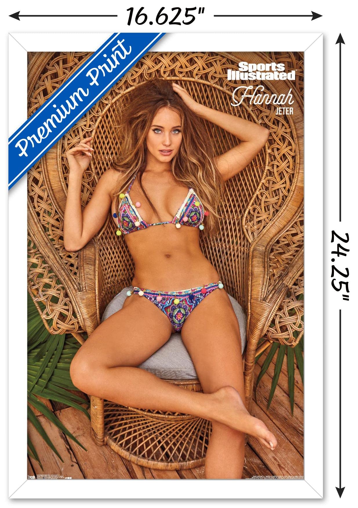 Trends International Sports Illustrated: Swimsuit Edition - Hannah Jeter 17 Wall Poster, 14.725" x 22.375", White Framed Version