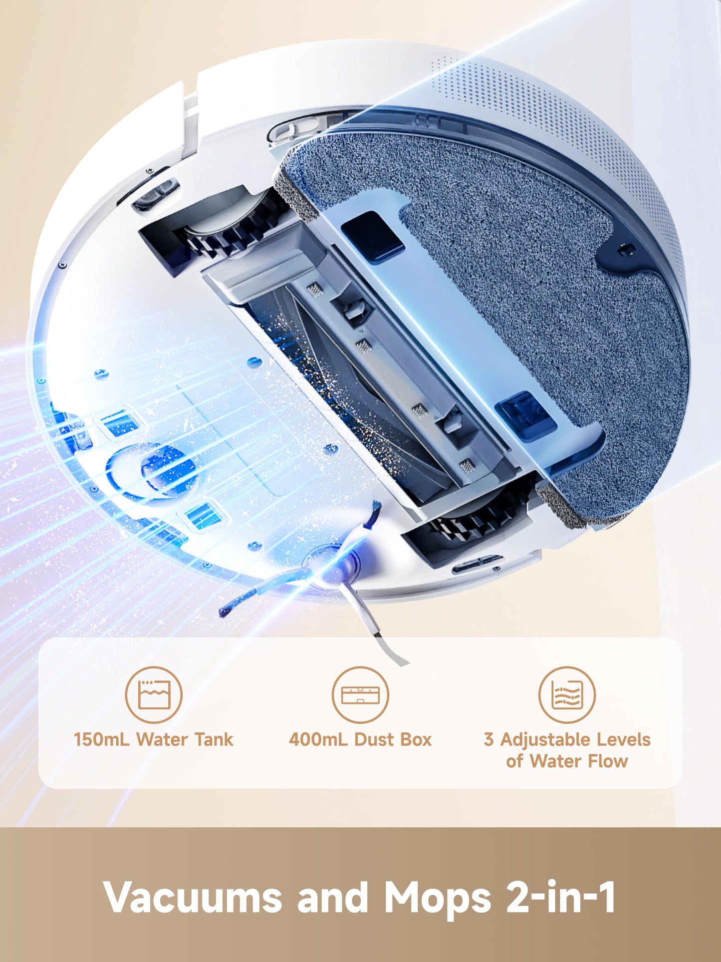 DREAME D10 Plus Gen 2 Robot Vacuum and Mop with Self Emptying Base for 90 Days of Cleaning, 6000 Pa Suction and LiDAR Navigation, Obstacle Avoidance, Wi-Fi Connected