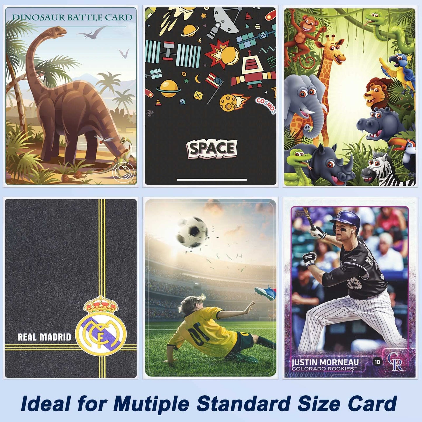 1200 Counts Card Sleeves Toploaders for Trading Card, Soft Clear Card Protective Sleeves Deck Card Protectors Fit for Baseball Cards, Sports Cards, MTG, Yugioh Card Game Card Standard Cards