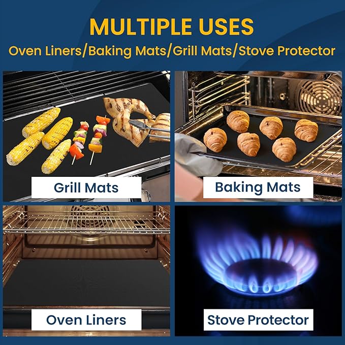 Best German Silicone Baking Mat Roll - Cut to Size + 3Pack Large Heavy Duty Oven Protector Mat