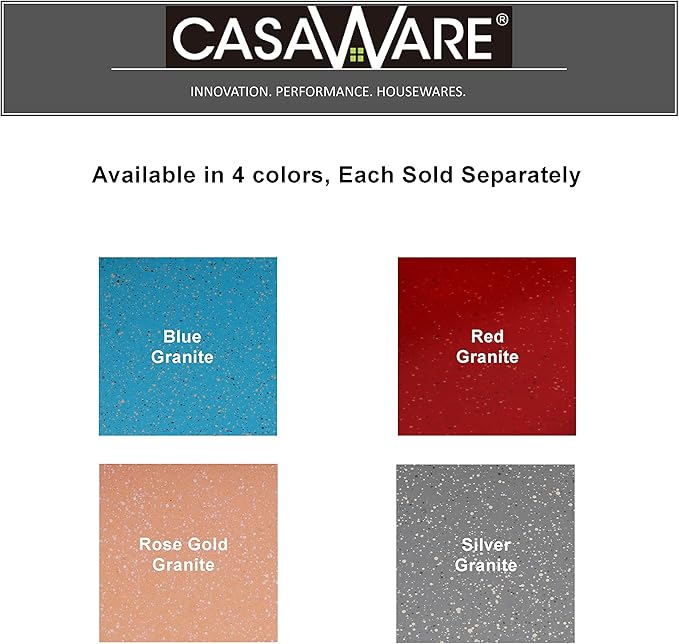 casaWare Fluted Cake Pan 9.5-inch (10-Cup) Ceramic Coated NonStick (Silver Granite)