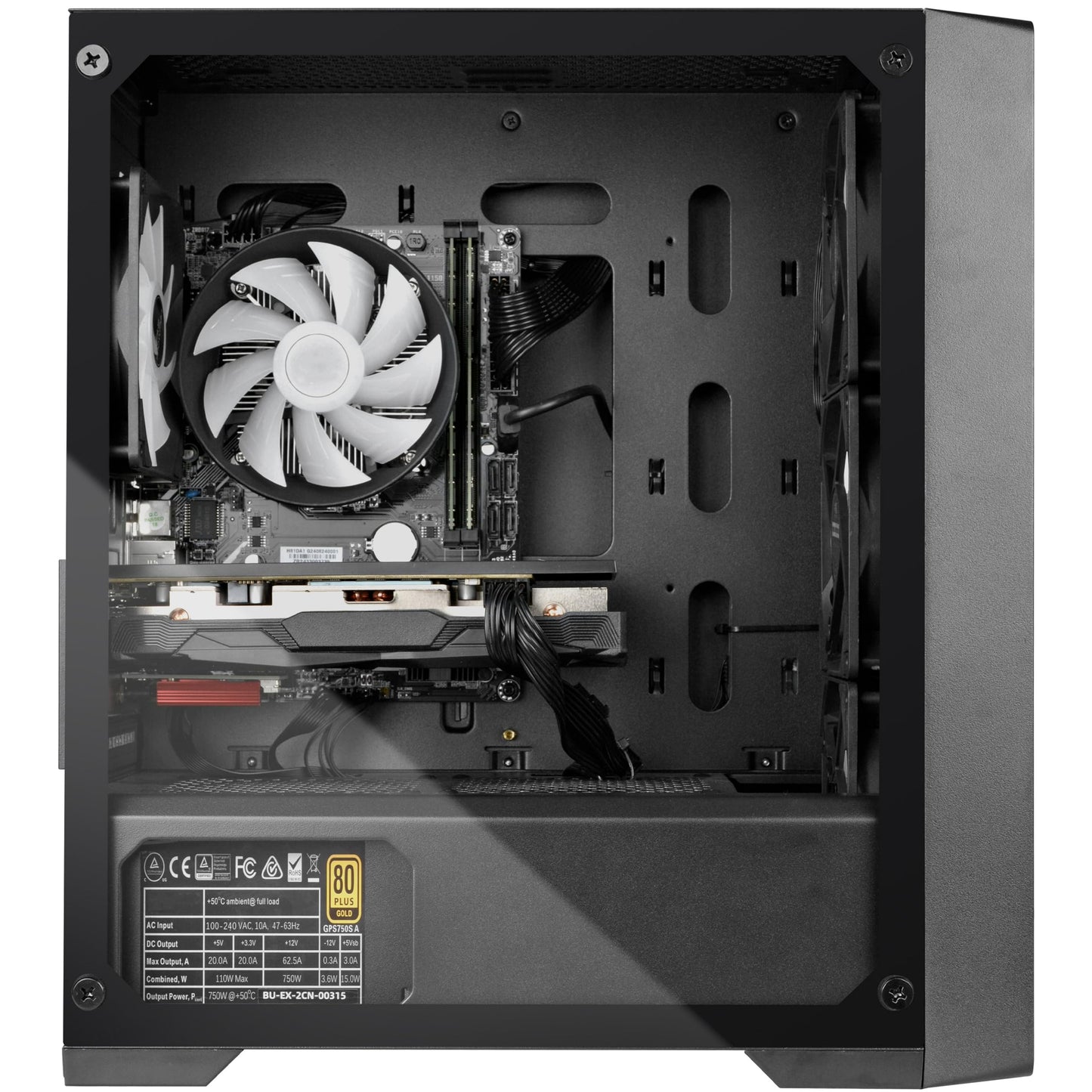 Blackout Computers Gaming Desktop PC Computer, Intel Core i7 3.6 GHz up to 4.0 GHz,AMD Radeon RX 580 8G GDDR5,16GB RAM,1TB NVME SSD, Windows 10 Pro, WiFi, Bluetooth 5.0, VR Ready,RGB Fans x4 (Renewed)