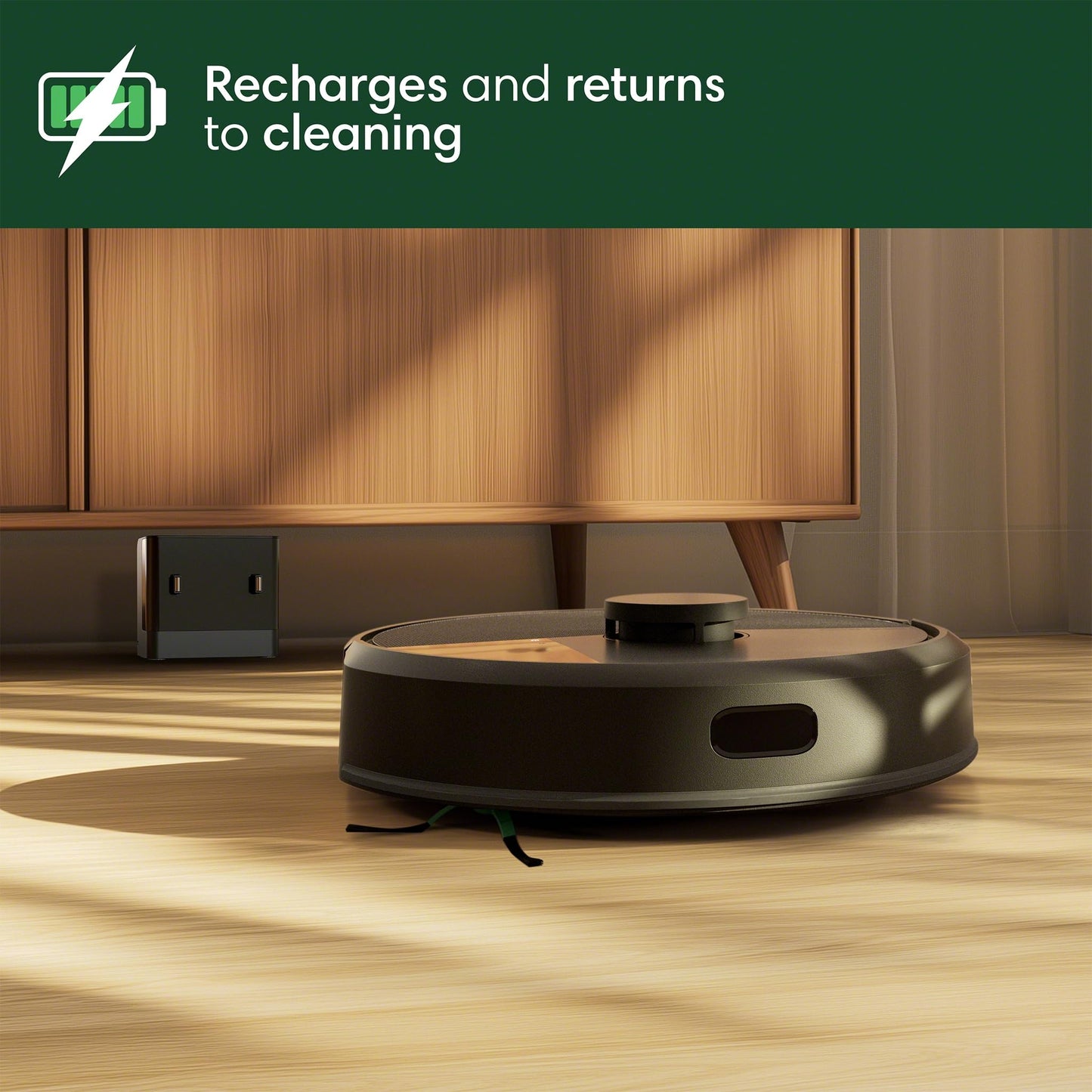 iRobot Roomba 105 Vac Robot Vacuum with AutoEmpty Dock - Self-Empties for 75 Days, Easy to use, Intense Power-Lifting Suction, LiDAR Navigation, Multi-Surface Cleaning, Cleans in Neat Rows