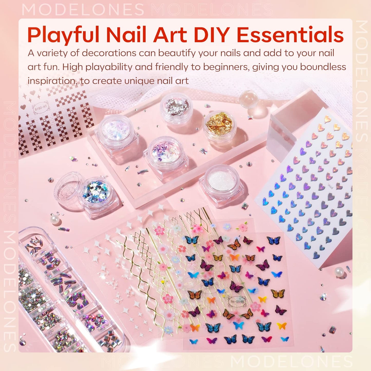 Modelones Poly Nail Gel Kit with 48W U V/LED Lamp 8 Fall Colors Clear Orange Pink Brown Glitter Extension Builder Gel Complete Art Tools Manicure Professional Starter Supplies DIY at Home