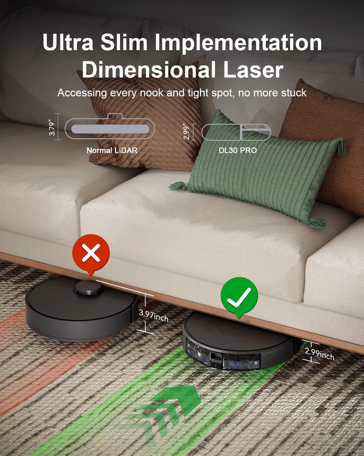 Kokaidia Robot Vacuum and Mop Combo, LiDAR Navigation, 9000Pa Suction Robotic Vacuum Cleaner โ Ultra Slim Design, 200 Min Runtime, Auto Recharge, Customizable Cleaning for Pet Hair, Hard Floors