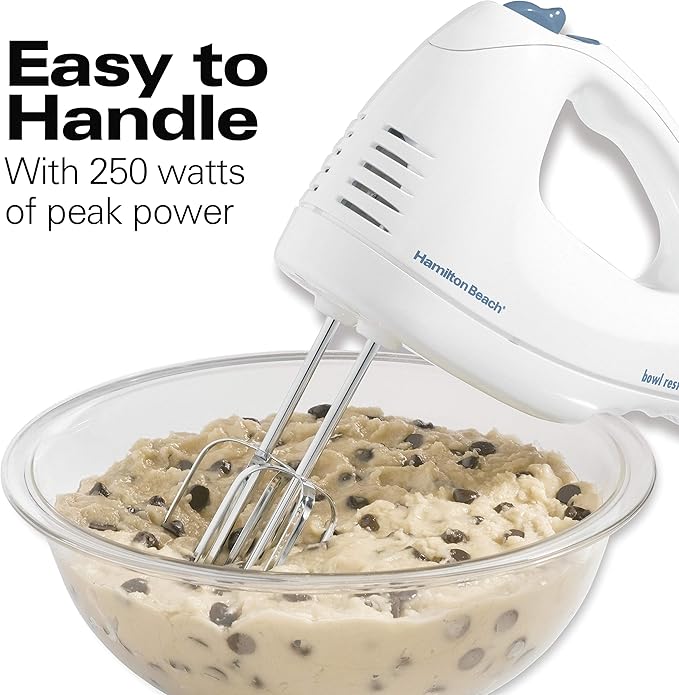Hamilton Beach 2 Slice Extra Wide Slot Toaster with Bagel & Defrost Settings, Shade Selector (22633) and Hamilton Beach 6-Speed Electric Hand Mixer with Whisk, Traditional Beaters (White)