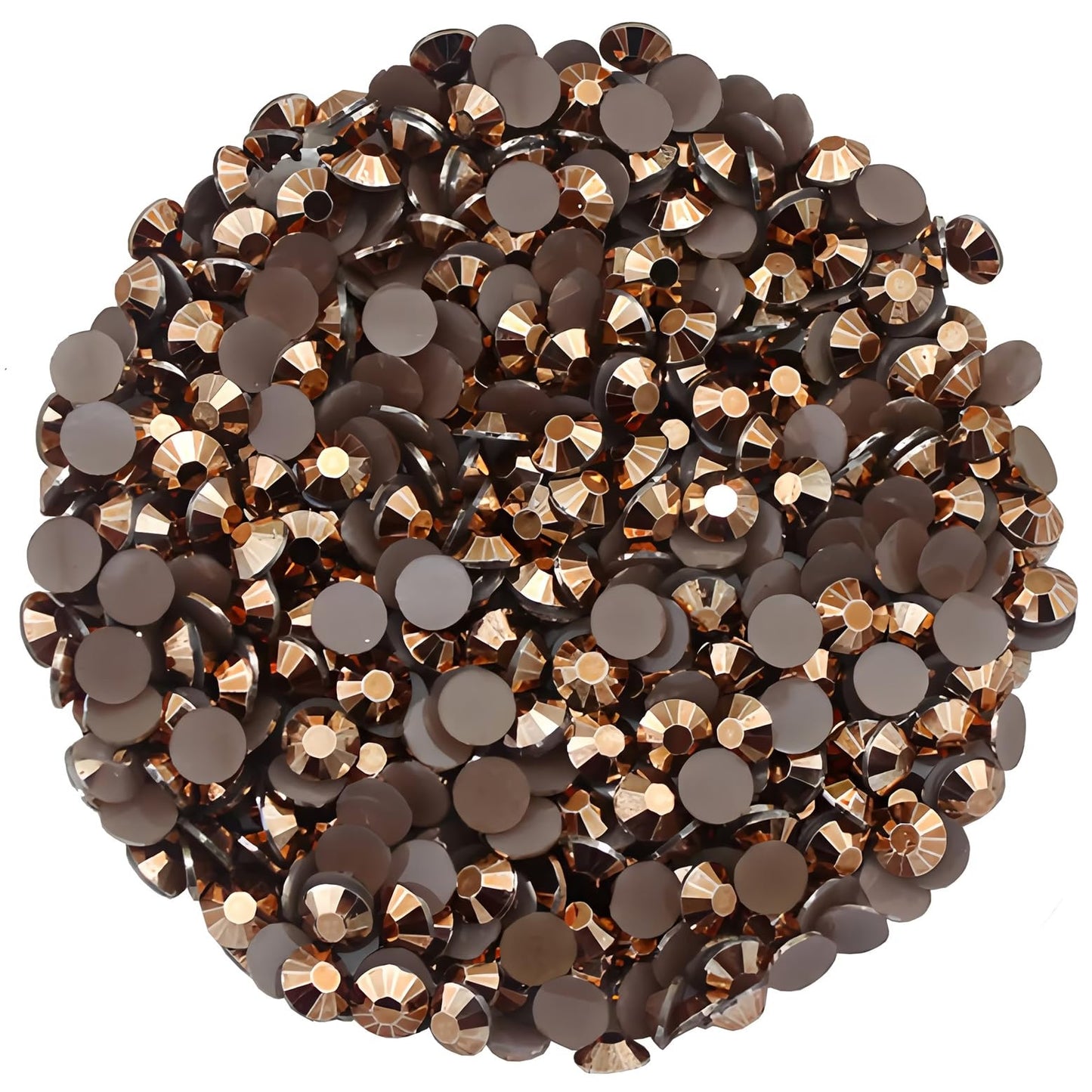 4500 Pcs SS6 2mm AB Flatback Rhinestones for Nails Art Crafts Glitter Round Shine Gems Crystals DIY Clothes Shoes (Bronze AB)